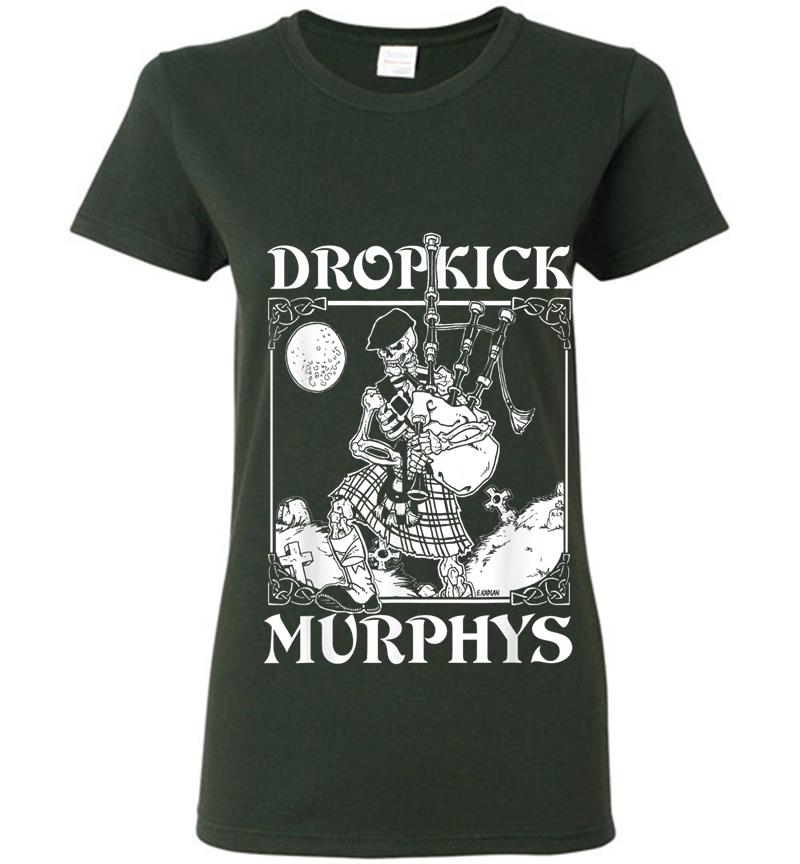 Inktee Store - Dropkick Murphys Skeleton Piper Tee Official Merchandise Womens T-Shirt Image