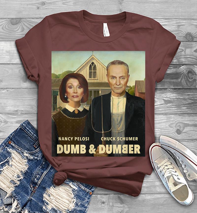 Inktee Store - Dumb Democrats Nancy Pelosi Chuck Schumer Pro Trump 2020 Mens T-Shirt Image