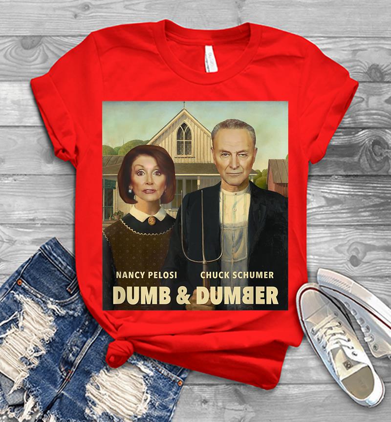 Inktee Store - Dumb Democrats Nancy Pelosi Chuck Schumer Pro Trump 2020 Mens T-Shirt Image
