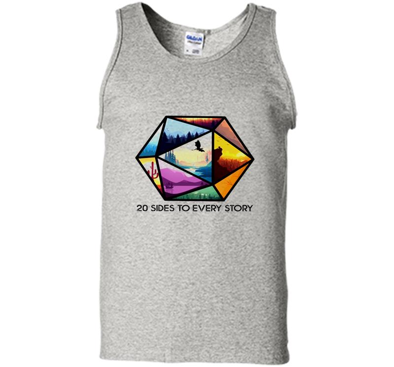 Dungeons and Dragons 20 sides to every story Mens Tank Top