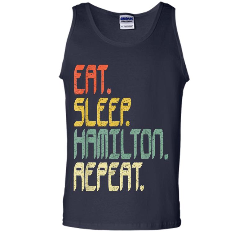 Inktee Store - Eat Sleep Hamilton Repeat . Hamilton Idea Mens Tank Top Image