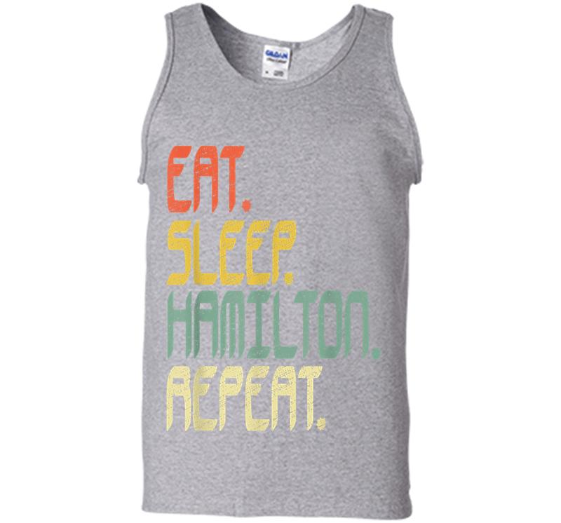 Inktee Store - Eat Sleep Hamilton Repeat . Hamilton Idea Mens Tank Top Image