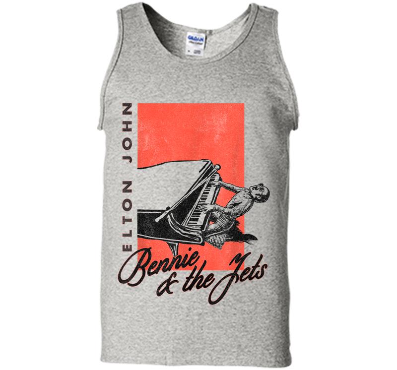 Elton John Official Bennie And The Jets Piano Mens Tank Top