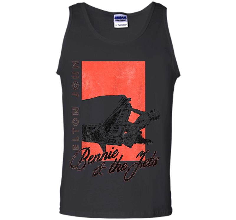 Inktee Store - Elton John Official Bennie And The Jets Piano Mens Tank Top Image