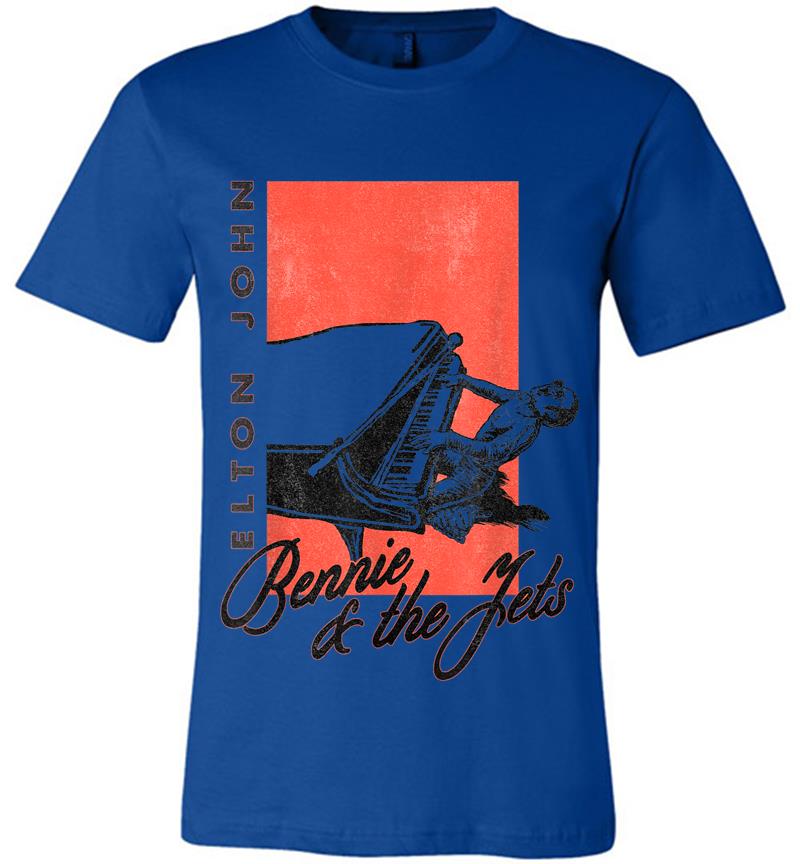 Inktee Store - Elton John Official Bennie And The Jets Piano Premium T-Shirt Image