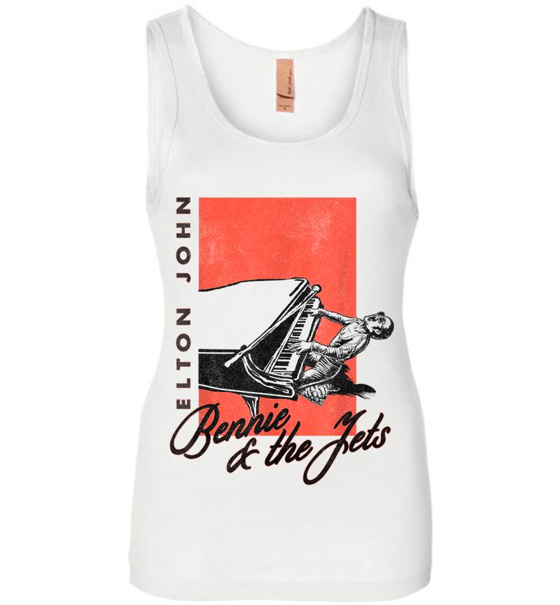 Inktee Store - Elton John Official Bennie And The Jets Piano Womens Jersey Tank Top Image