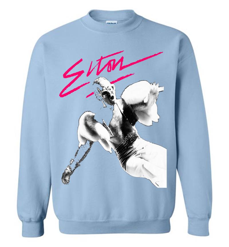 Inktee Store - Elton John Official Pink Brush Photo Premium Sweatshirt Image
