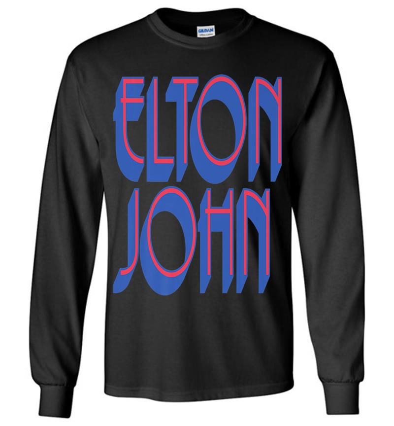 Elton John Official Text Logo Premium Long Sleeve T-shirt