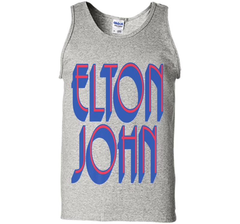 Elton John Official Text Logo Premium Mens Tank Top
