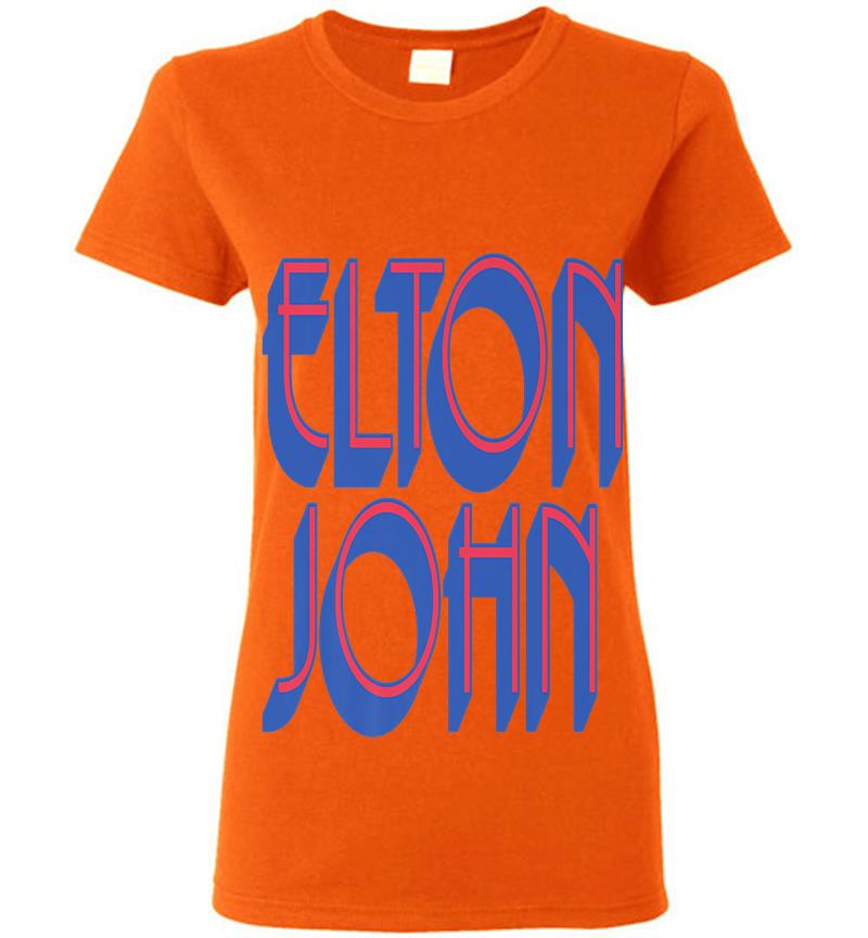 Inktee Store - Elton John Official Text Logo Premium Womens T-Shirt Image