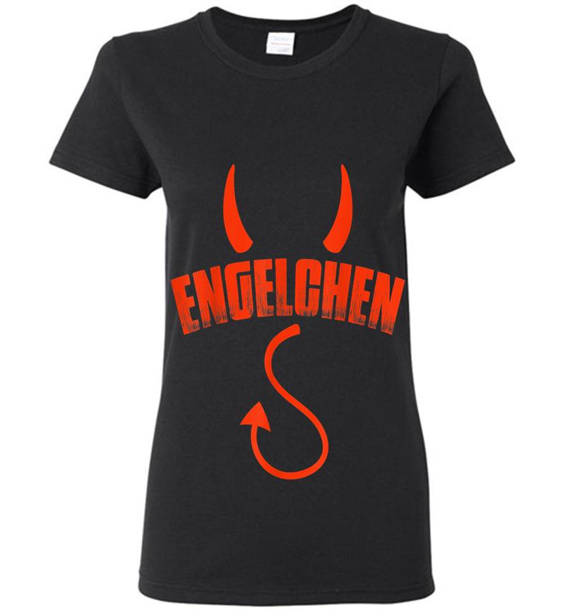 Engelchen Engel Teufelchen Teufel Kostm Lustiges Geschenk Womens T-Shirt