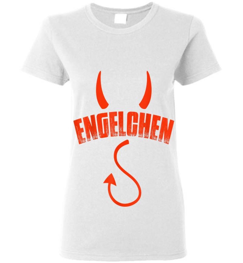 Inktee Store - Engelchen Engel Teufelchen Teufel Kostm Lustiges Geschenk Womens T-Shirt Image