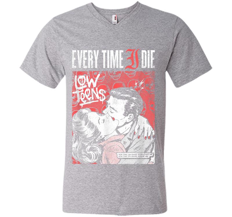 Inktee Store - Every Time I Die - Embrace - Official Merch V-Neck T-Shirt Image