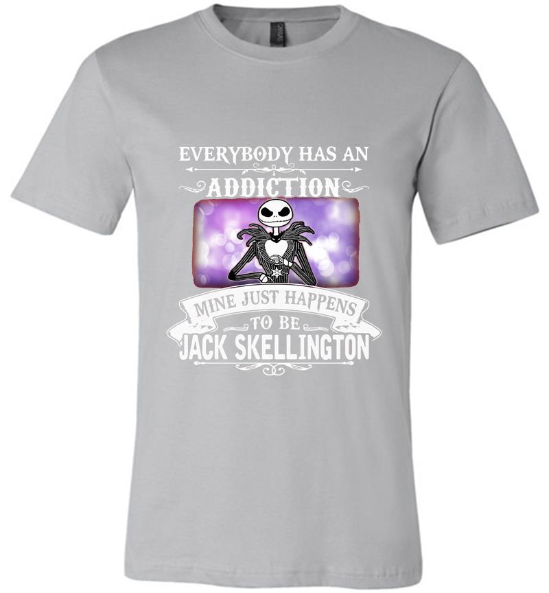 Inktee Store - Everybody Has An Addiction Mine Just Happens To Be Jack Skellington Premium T-Shirt Image