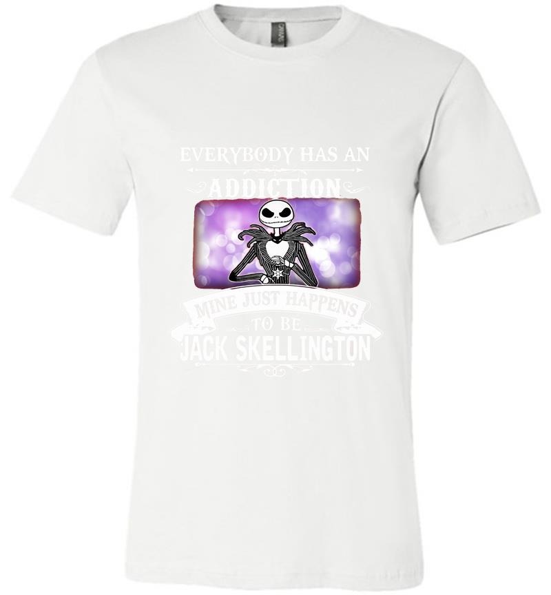 Inktee Store - Everybody Has An Addiction Mine Just Happens To Be Jack Skellington Premium T-Shirt Image