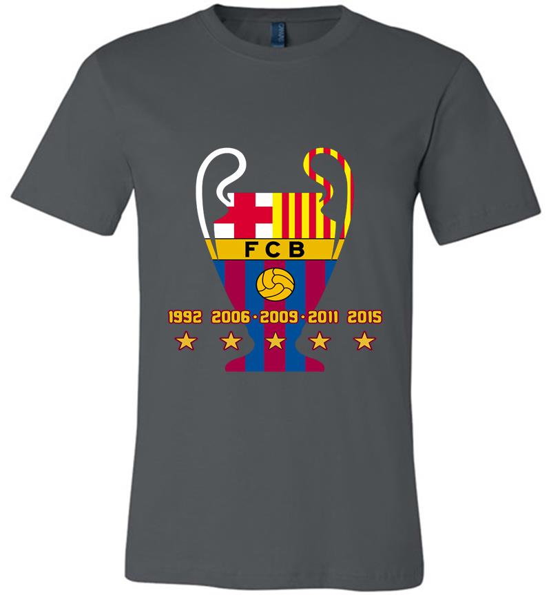 F.C. Barcelona 5th Champions League star Premium T-shirt