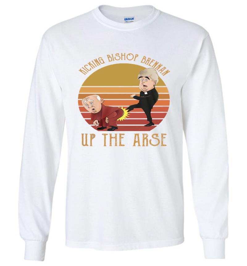 Inktee Store - Father Ted Kicking Bishop Brennan Up The Arse Vintage Long Sleeve T-Shirt Image