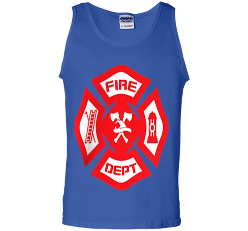 Inktee Store - Fire Departt Uniform - Official Firefighter Gear Mens Tank Top Image
