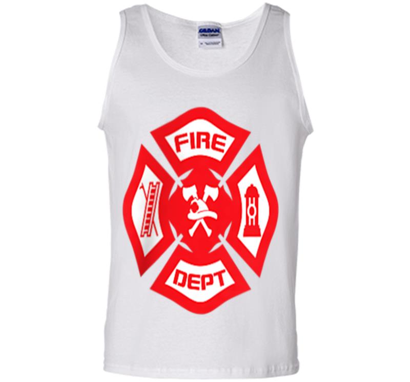 Inktee Store - Fire Departt Uniform - Official Firefighter Gear Mens Tank Top Image