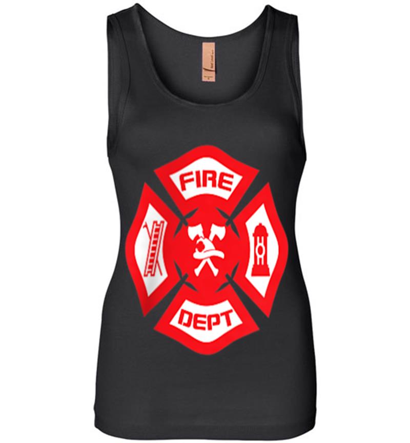 Fire Departt Uniform - Official Firefighter Gear Womens Jersey Tank Top