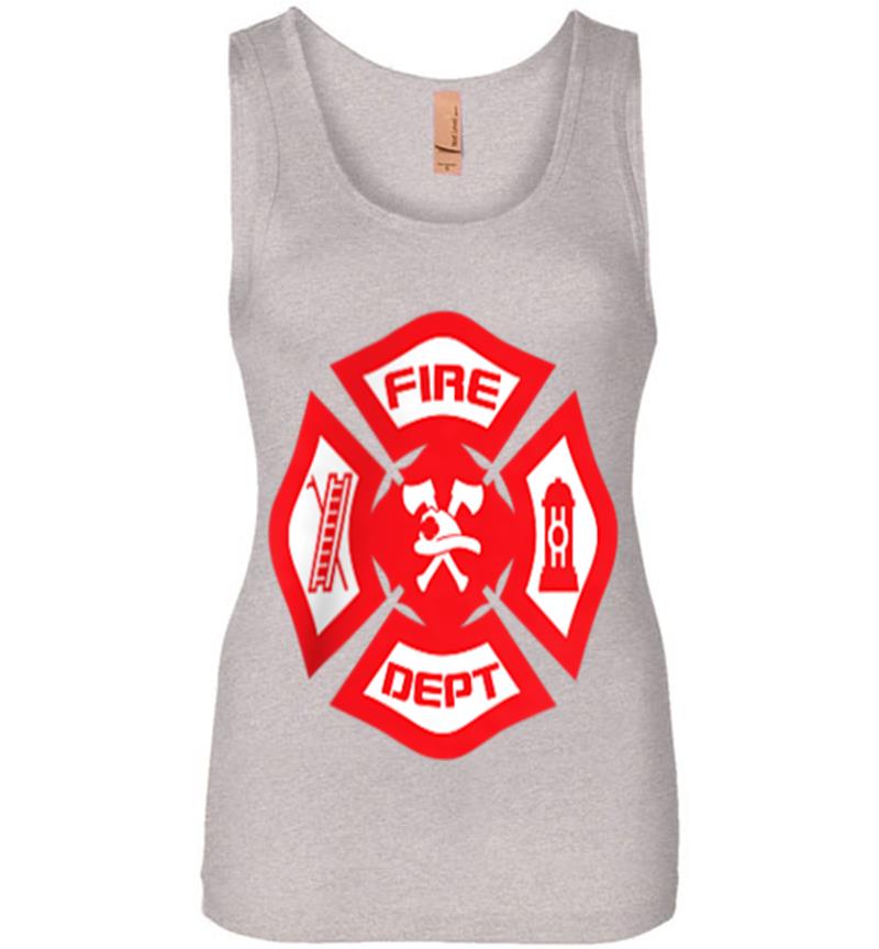 Inktee Store - Fire Departt Uniform - Official Firefighter Gear Womens Jersey Tank Top Image