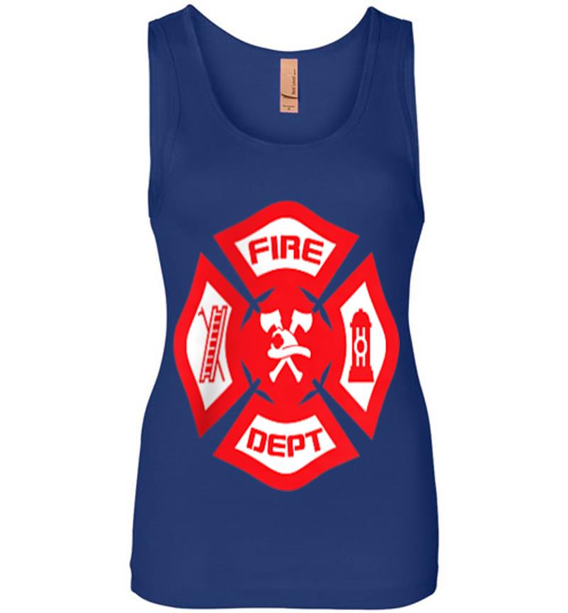 Inktee Store - Fire Departt Uniform - Official Firefighter Gear Womens Jersey Tank Top Image