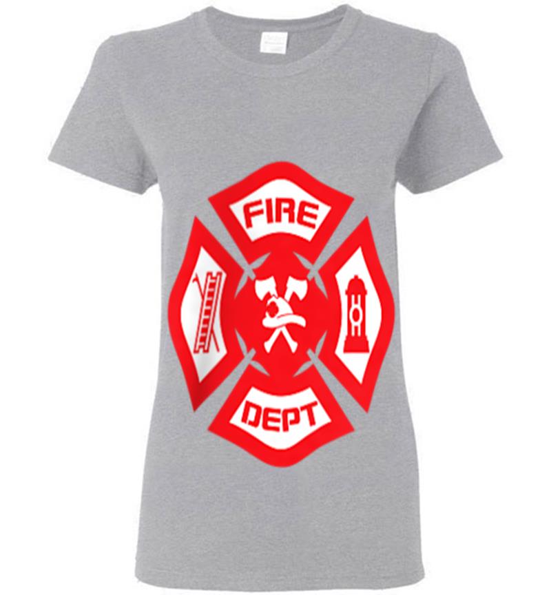 Inktee Store - Fire Departt Uniform - Official Firefighter Gear Womens T-Shirt Image
