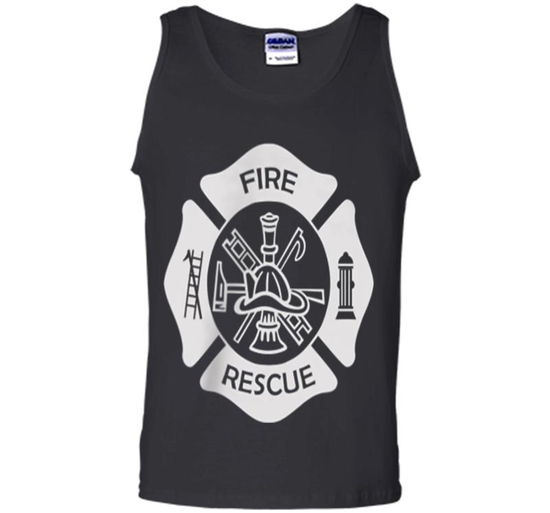 Inktee Store - Firefighter Uniform - Official Fire Gear Mens Tank Top Image