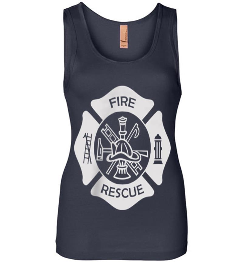 Inktee Store - Firefighter Uniform - Official Fire Gear Womens Jersey Tank Top Image