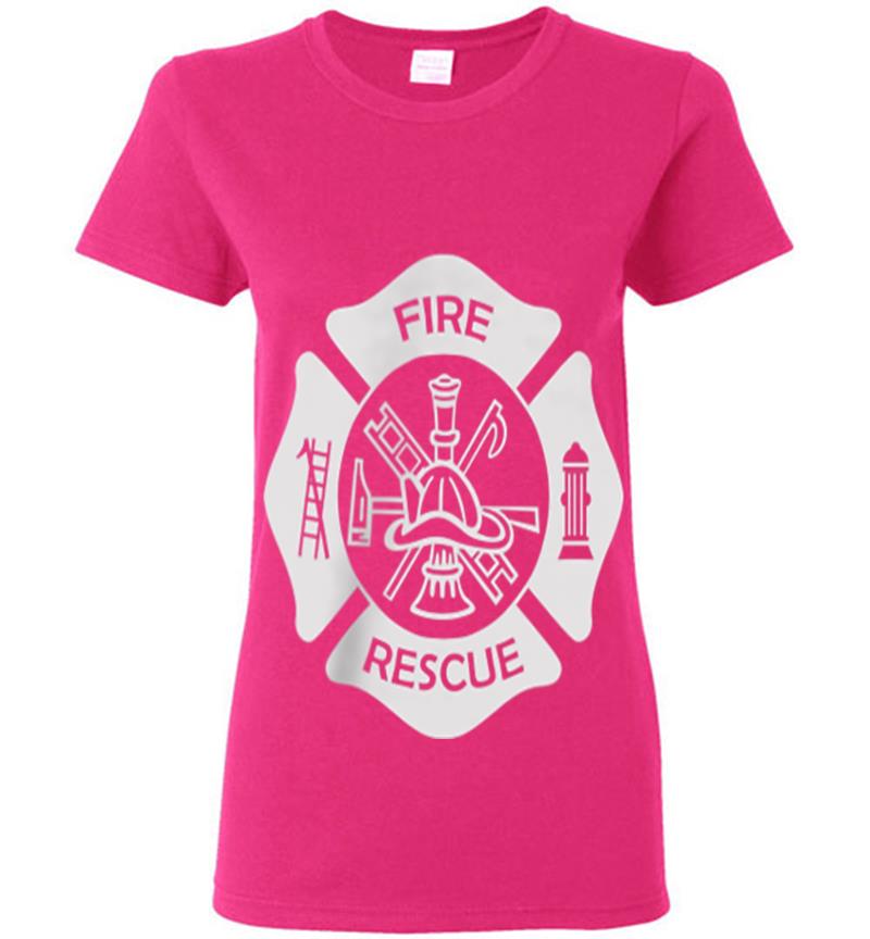 Inktee Store - Firefighter Uniform - Official Fire Gear Womens T-Shirt Image