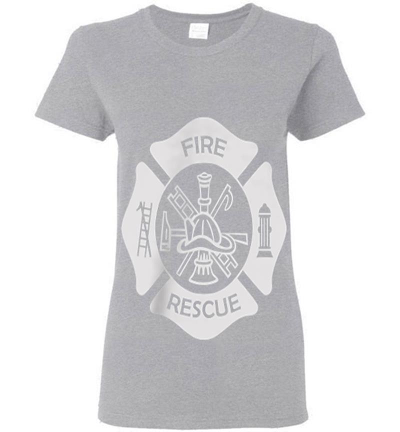 Inktee Store - Firefighter Uniform - Official Fire Gear Womens T-Shirt Image
