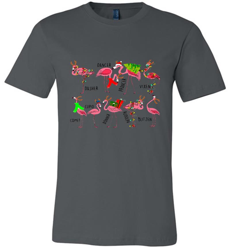 Flamingo Merry Christmas Premium T-shirt