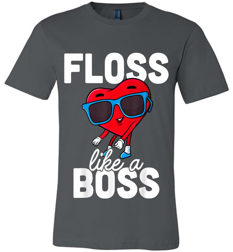 Floss Like A Boss Valentines Day Boy Valentine Boys Flossing Premium T-shirt