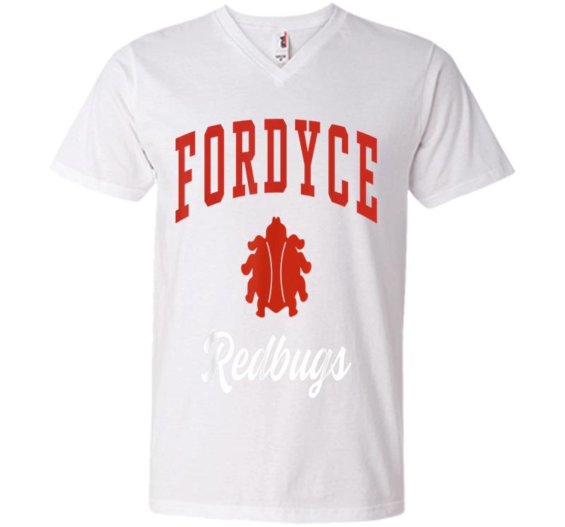 Inktee Store - Fordyce High School Redbugs C3 V-Neck T-Shirt Image