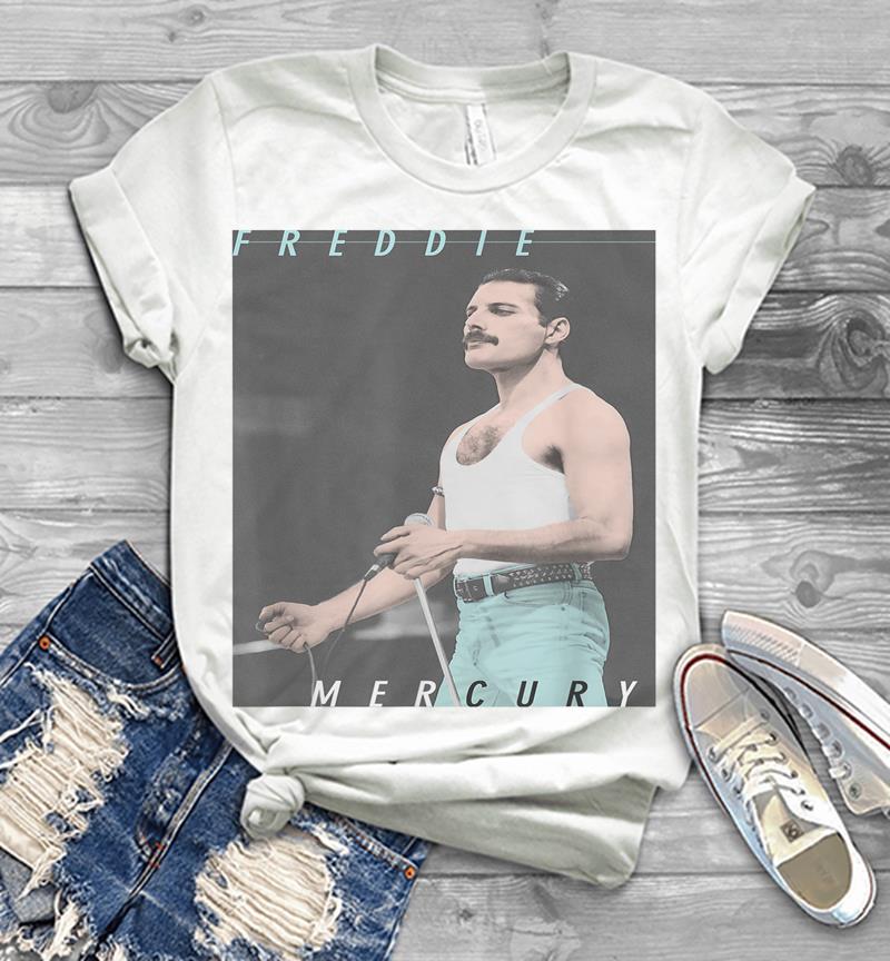 Ordinere Ferie jord Freddie Mercury Official Blue Jeans Live Icon Mens T-shirt - Inktee Store