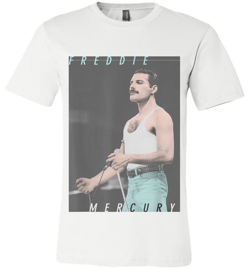 Inktee Store - Freddie Mercury Official Blue Jeans Live Icon Premium T-Shirt Image