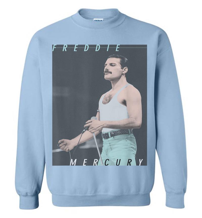 Inktee Store - Freddie Mercury Official Blue Jeans Live Icon Sweatshirt Image