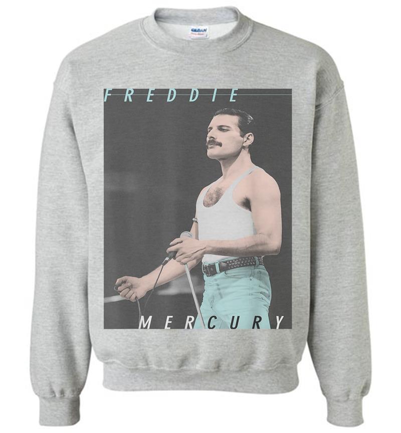 Inktee Store - Freddie Mercury Official Blue Jeans Live Icon Sweatshirt Image