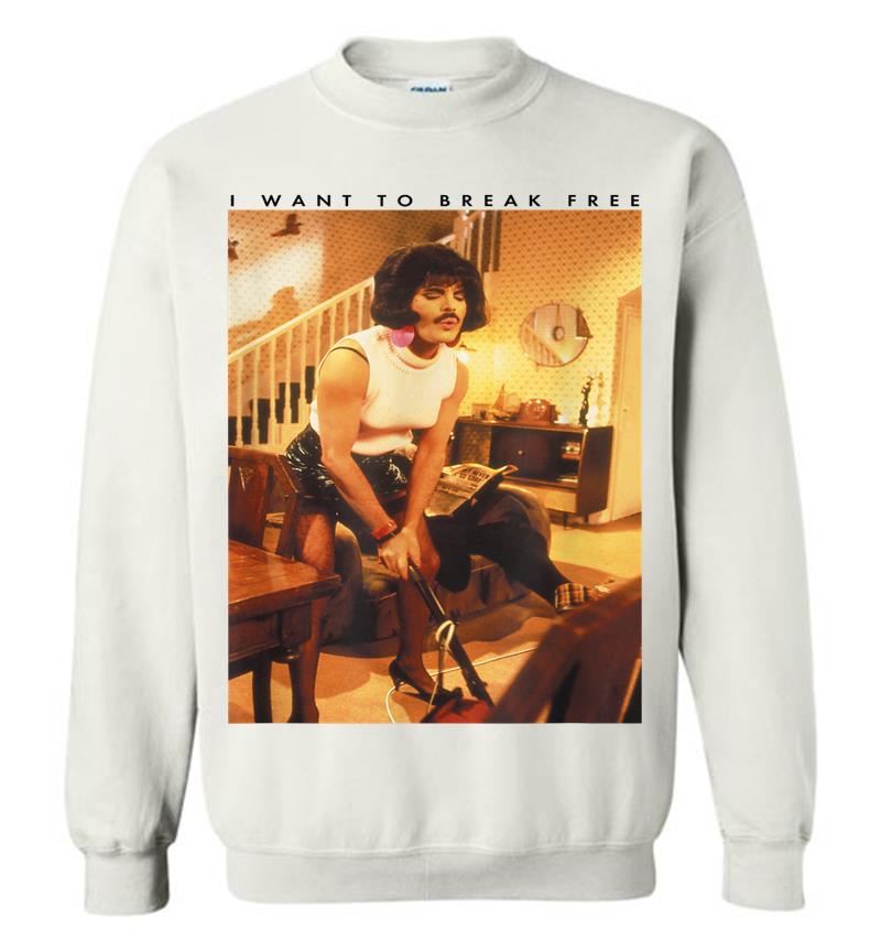 Inktee Store - Freddie Mercury Official I Want To Break Free Hoover Sweatshirt Image