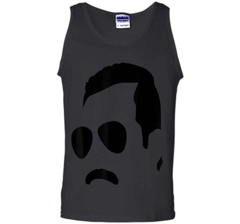 Inktee Store - Freddie Mercury Official Monochrome Block Face Mens Tank Top Image