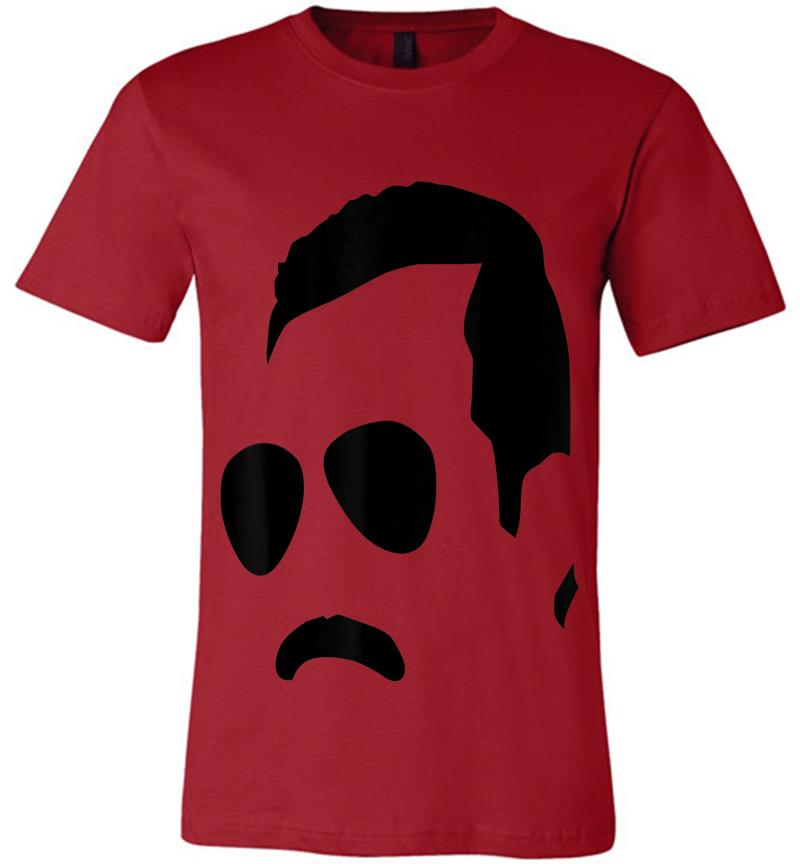 Inktee Store - Freddie Mercury Official Monochrome Block Face Premium T-Shirt Image