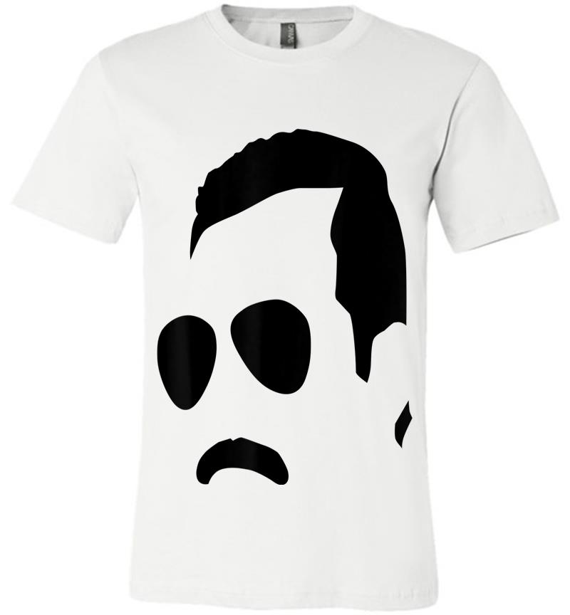 Inktee Store - Freddie Mercury Official Monochrome Block Face Premium T-Shirt Image