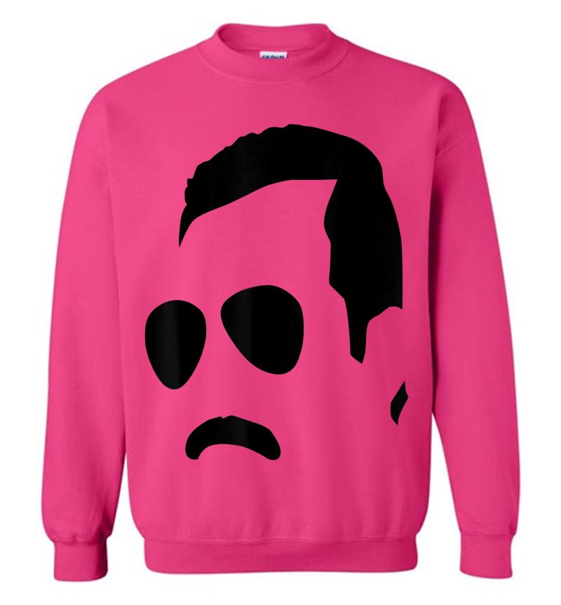 Inktee Store - Freddie Mercury Official Monochrome Block Face Sweatshirt Image