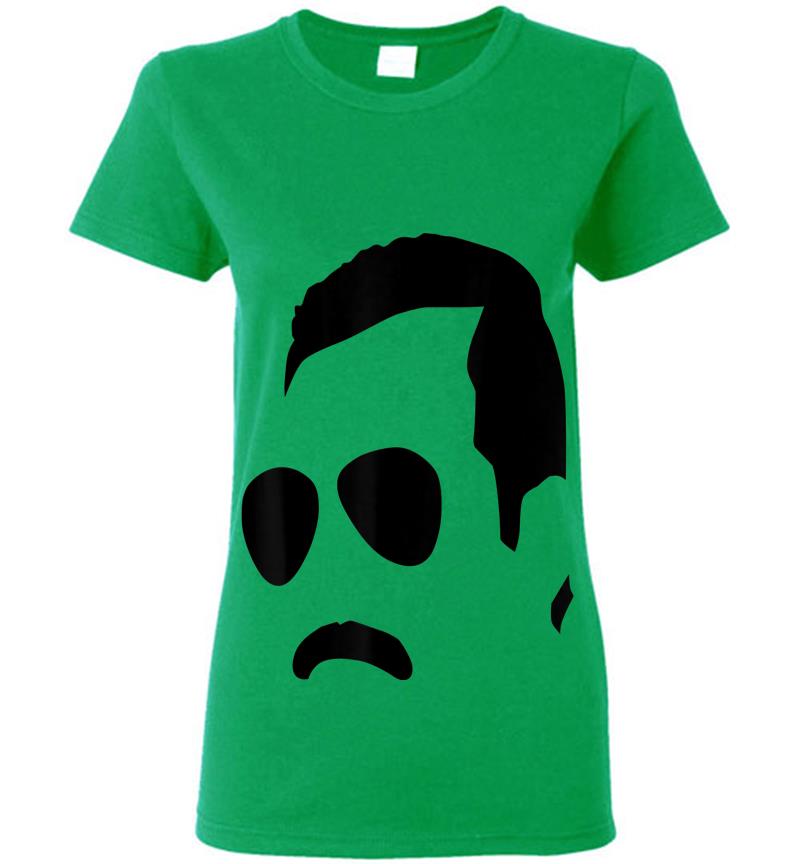 Inktee Store - Freddie Mercury Official Monochrome Block Face Womens T-Shirt Image