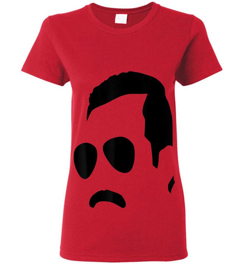 Inktee Store - Freddie Mercury Official Monochrome Block Face Womens T-Shirt Image