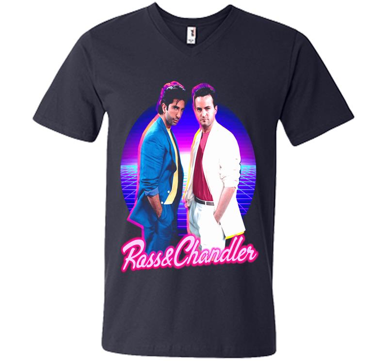 Inktee Store - Friends Ross And Chandler V-Neck T-Shirt Image
