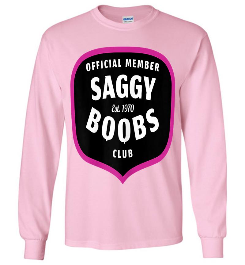 Inktee Store - Funny 50Th Birthday 1970 Official Member Saggy Boobs Club Long Sleeve T-Shirt Image