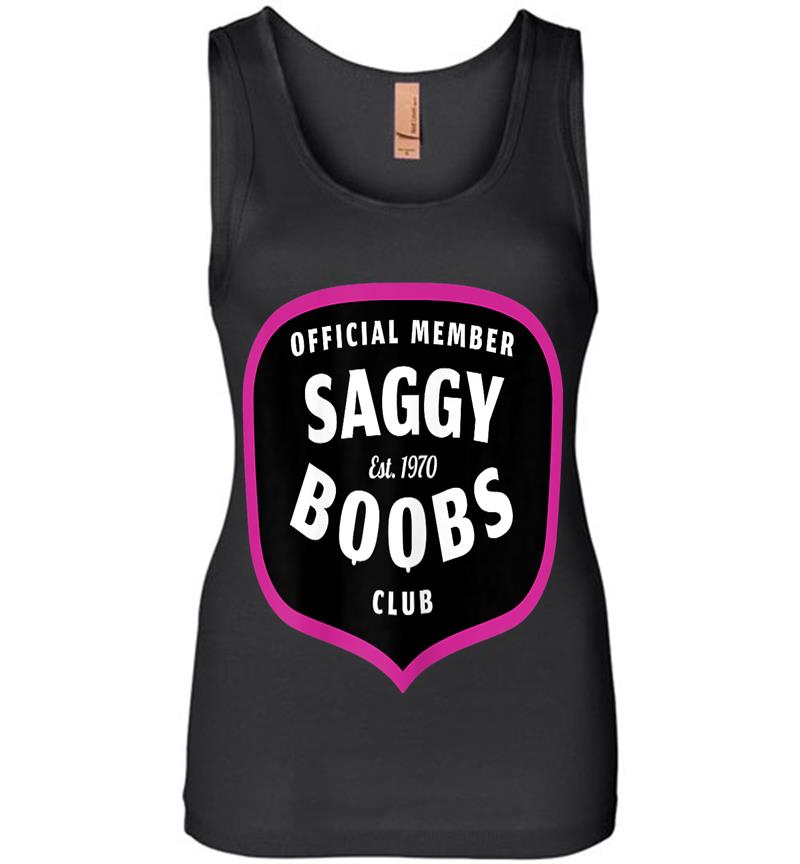 Funny 50th Birthday 1970 Official Member Saggy Boobs Club Womens Jersey Tank Top