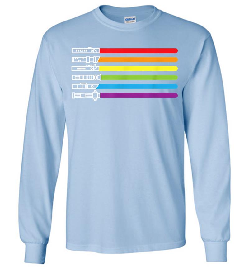 Inktee Store - Funny Gay Saber Tee Rainbow Lgbt Pride Month 2020 Lgbtq Gift Long Sleeve T-Shirt Image