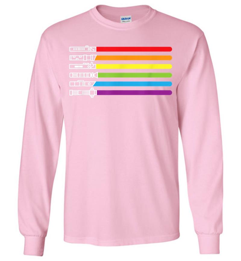 Inktee Store - Funny Gay Saber Tee Rainbow Lgbt Pride Month 2020 Lgbtq Gift Long Sleeve T-Shirt Image
